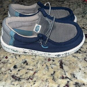 SOLD Hey Dude Kids Navy and Gray shoes size 11 toddler
